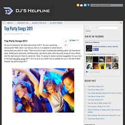Most Popular Top Dance Party music list of 2011