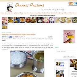 Paruppu Rasam and Potato curry