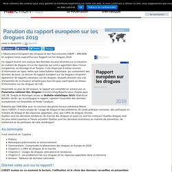 Parution du rapport européen sur les drogues 2019