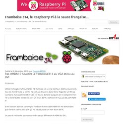 Pas d’HDMI ? Adaptez la framboise314 au VGA et/ou au DVI