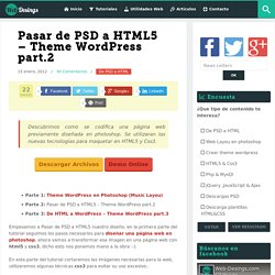 Pasar de PSD a HTML5 usando HTML5 y CSS3