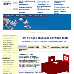 How to pass aptitude tests with example tests