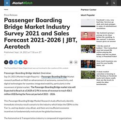 Passenger Boarding Bridge Market Industry Survey 2021 and Sales Forecast 2021-2026