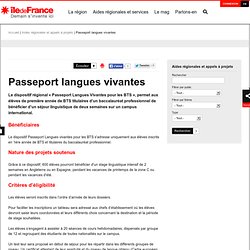 Passeport langues vivantes