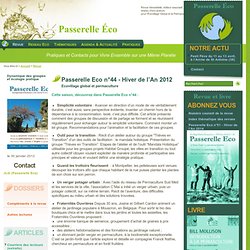 Revue - Passerelle Eco n°44 - Hiver de l'An (...) - Ecovillage global et permaculture