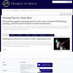 Passing Tips for Trans Men