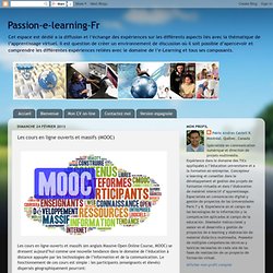 Les cours en ligne ouverts et massifs (MOOC)