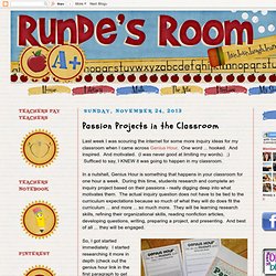 Passion Projects in the Classroom