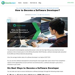 How to become a passionate Software Developer?