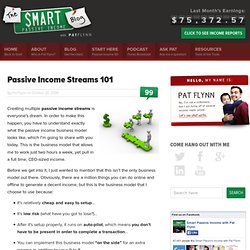 Passive Income Streams 101 — The Smart Passive Income Blog