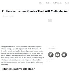 11 Passive Income Quotes That Will Motivate You - 20xmultiple