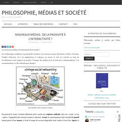 Nouveaux médias : de la passivité à l'interactivité ?