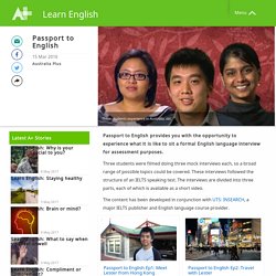 Passport to English - Learn English - Australia Plus