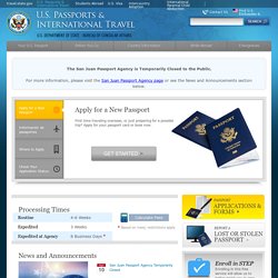 U.S. Passports & International Travel