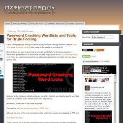 Password Cracking Wordlists and Tools for Brute Forcing