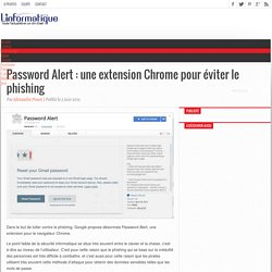 Password Alert : une extension Chrome pour éviter le phishing