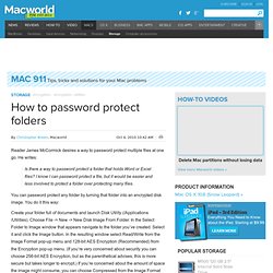 How to password protect folders