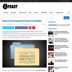 How To Password Protect A Folder In Windows/Mac