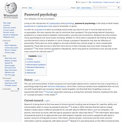 Password psychology - Wikipedia