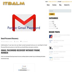 Gmail Password Recovery Process in simple ways!