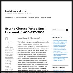 How to Change Yahoo Email Password