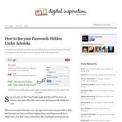How to View Passwords Hidden Under Asterisks [Video]