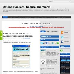 Hack Passwords Using iStealer ~ Defend Hackers, Secure The World