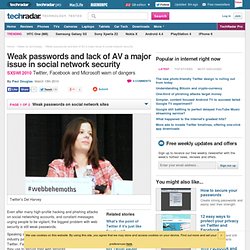Weak passwords and lack of AV a major issue in social network se