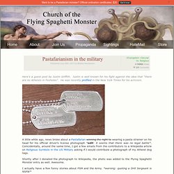 Pastafarianism in the military