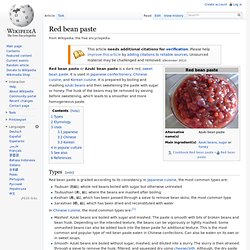 Red bean paste
