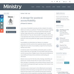 A design for pastoral accountability - Ministry Magazine