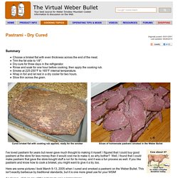 Pastrami - Dry Cured - The Virtual Weber Bullet