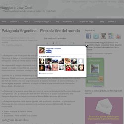 Patagonia Argentina zaino in spalla