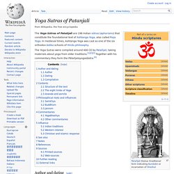 Yoga Sutras of Patanjali - Wikipedia