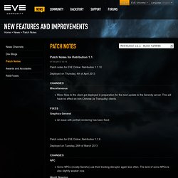 Patch Notes for Retribution 1.1