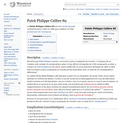Patek Philippe Calibre 89