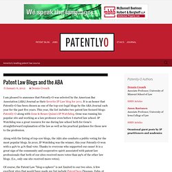 Patent Law Blogs and the ABA