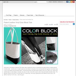 Patent Leather Vinyl Color Block Tote