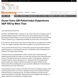 Ocean Tomo 300 Patent Index Outperforms S&P 500 by More Than