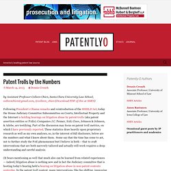 Patent Trolls by the Numbers
