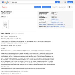 Patent US2601222 - TOY BEAD LOOM - Google Patents