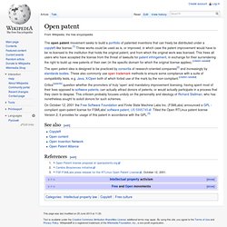 Open patent