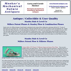 Meeker's patented-antiques.com antique tools, Stanley Combination planes, patented tools