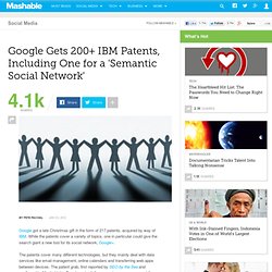 Google Gets 200+ IBM Patents, Including One for a 'Semantic Social Network'