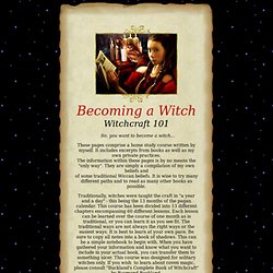 Becoming a witch Wicca 101