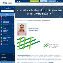 How ethical leadership pathfinders are using the framework - National Governance Association