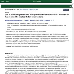 Diet in the Pathogenesis and Management of Ulcerative Colitis; A Review of Randomized Controlled Dietary Interventions