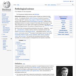 Pathological science