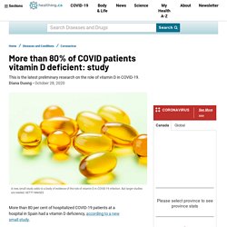 Study: More than 80% of COVID-19 patients have vitamin D deficiency