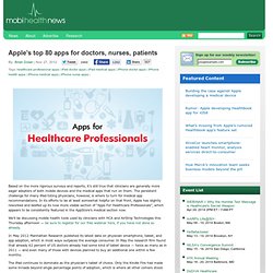 Apple’s top 80 apps for doctors, nurses, patients